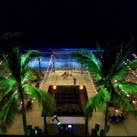 Amazing View at night Beach wedding at vallarta