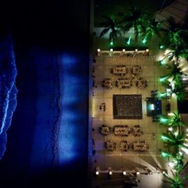 Amazing View at night Beach wedding at vallarta