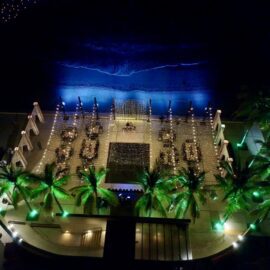 Amazing View at night Beach wedding at vallarta