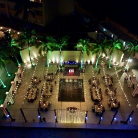 Amazing View at night Beach wedding at vallarta